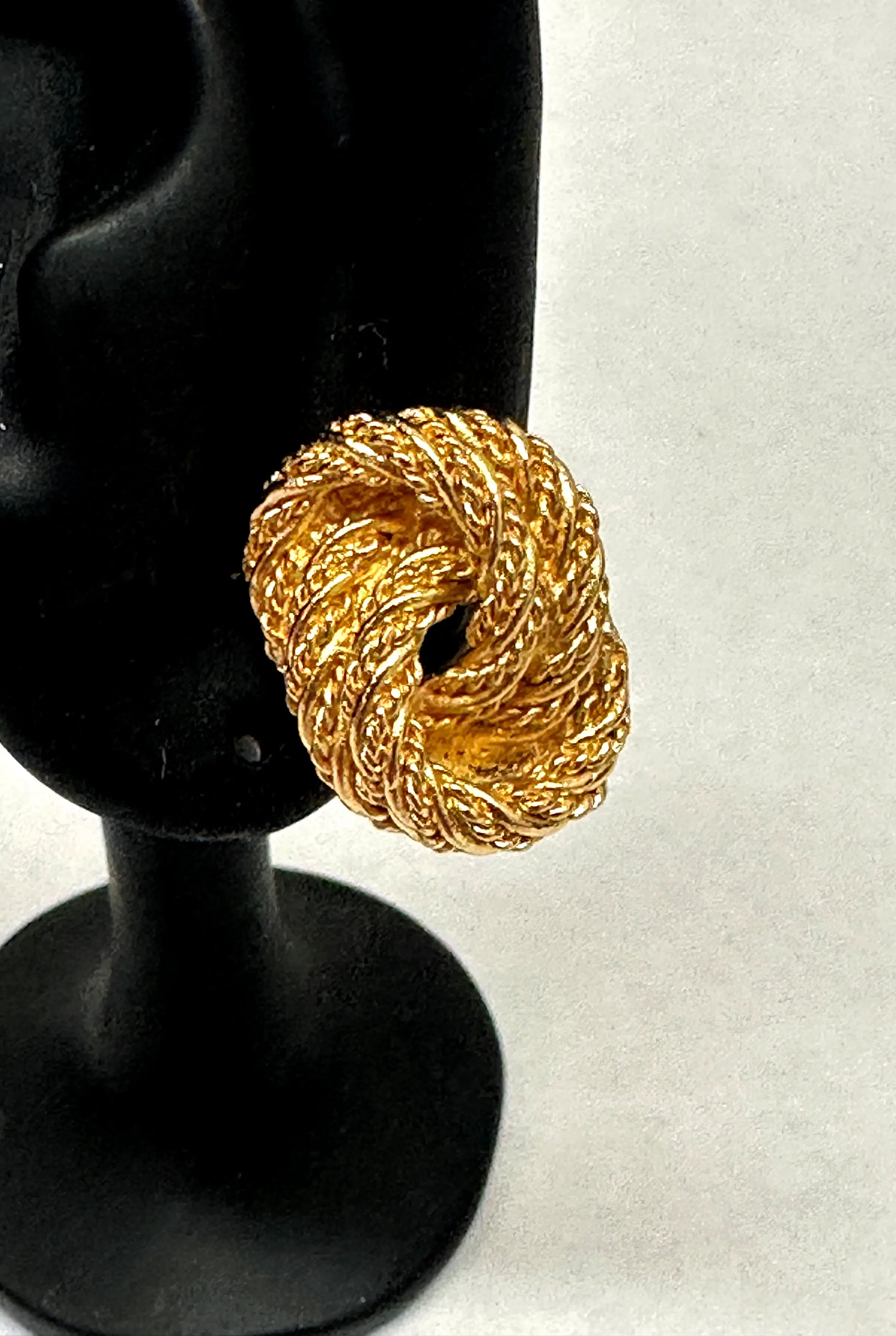 Christian Dior Twisted Rope Knot Clip-On Earrings - Hers and His Treasures