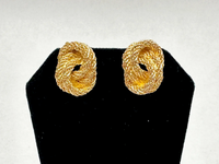 Christian Dior Twisted Rope Knot Clip-On Earrings - Hers and His Treasures