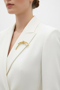 Christian Dior Large Rope Knot Gold Tone Brooch - Hers and His Treasures