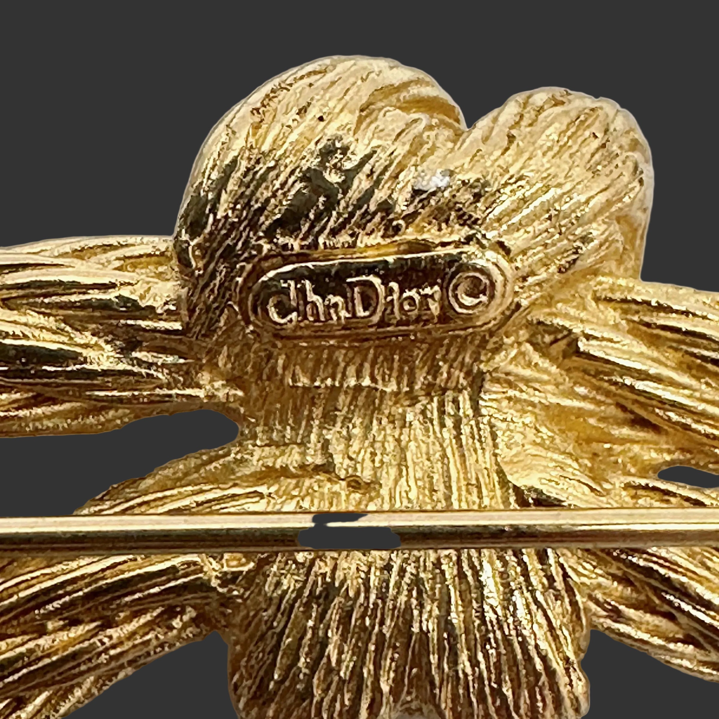 Christian Dior Large Rope Knot Gold Tone Brooch - Hers and His Treasures