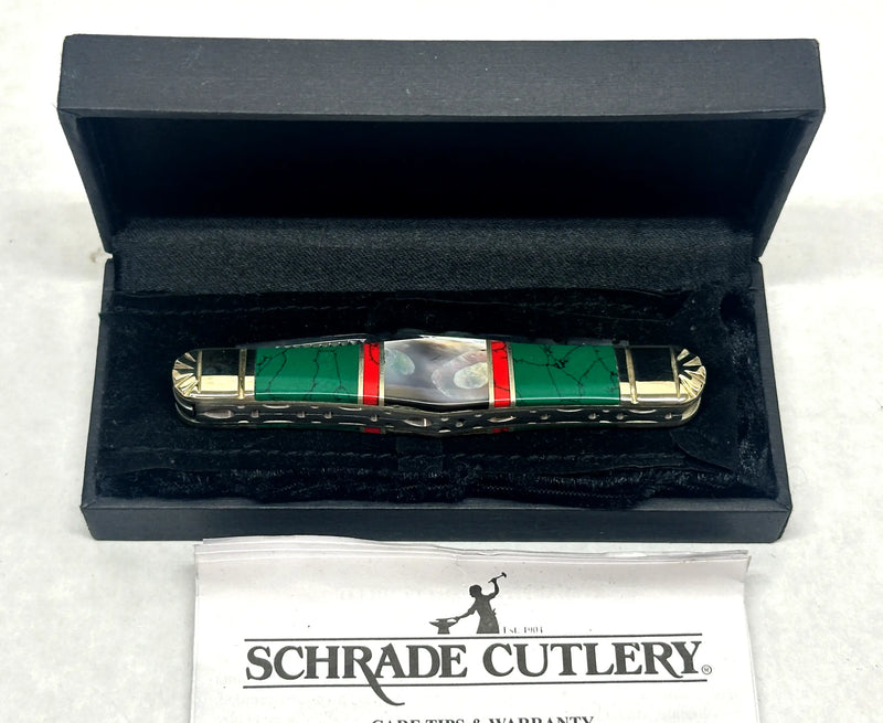 Schrade Cutlery SCWPM Uncle Henry Custom Whittler Maliquite & Pearl Knife - Hers and His Treasures