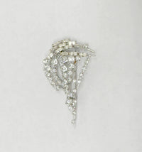 Vintage Austria Clear Crystal Rhinestone Brooch Pin - Hers and His Treasures