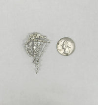 Vintage Austria Clear Crystal Rhinestone Brooch Pin - Hers and His Treasures