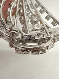 Vintage Austria Clear Crystal Rhinestone Brooch Pin - Hers and His Treasures