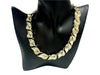 Coro Brushed Gold Tone Leaf Link Choker Necklace - Hers and His Treasures