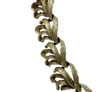 Coro Brushed Gold Tone Leaf Link 16" Necklace - Hers and His Treasures