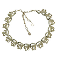 Coro Brushed Gold Tone Leaf Link 16" Necklace - Hers and His Treasures