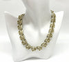 Coro Brushed Gold Tone Leaf Link 16" Necklace - Hers and His Treasures