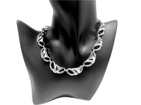 Coro 18" Silver Tone Ribbon Link Necklace - Hers and His Treasures