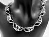 Coro 18" Silver Tone Ribbon Link Necklace - Hers and His Treasures