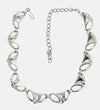 Coro 18" Silver Tone Ribbon Link Necklace - Hers and His Treasures