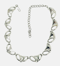 Coro 18" Silver Tone Ribbon Link Necklace - Hers and His Treasures