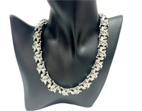 Coro Silver Tone Leaf Link Necklace 16" - Hers and His Treasures