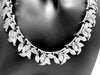 Coro Silver Tone Leaf Link Necklace 16" - Hers and His Treasures