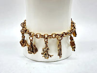 Coro CGI Inc. Gold Tone Ten Commandments Charm Bracelet -Hers and His Treasures