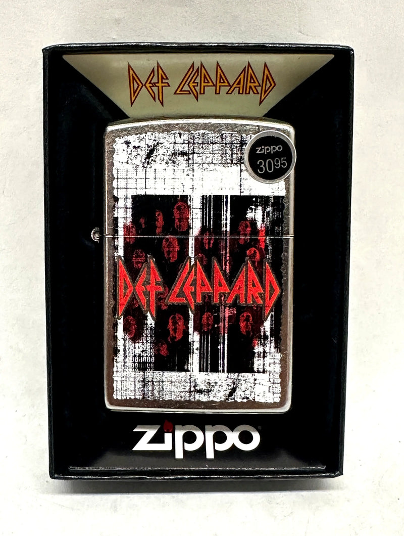 2025 Def Leppard 46742 Many Faces Design Street Chrome Zippo Lighter - Hers and His Treasures
