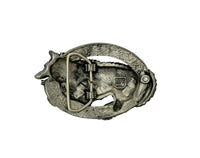 1997 EJC Wolf 3D Raised Emblem Pewter Belt Buckle - Hers and His Treasures