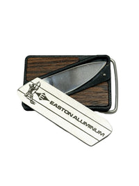 Vintage Easton Aluminum Wood Grain Gerber Touché Belt Buckle - Hers and His Treasures