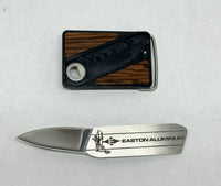 Vintage Easton Aluminum Wood Grain Gerber Touché Belt Buckle - Hers and His Treasures