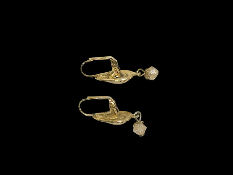 Edgar Berébi Gold Tone Dangle Lever Back Earrings - Hers and His Treasures