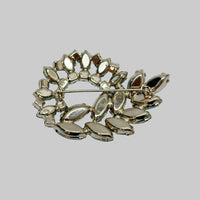 Vintage Eisenburg Ice Swirl Aquamarine AB Rhinestone Brooch ~ Hers and His Treasures