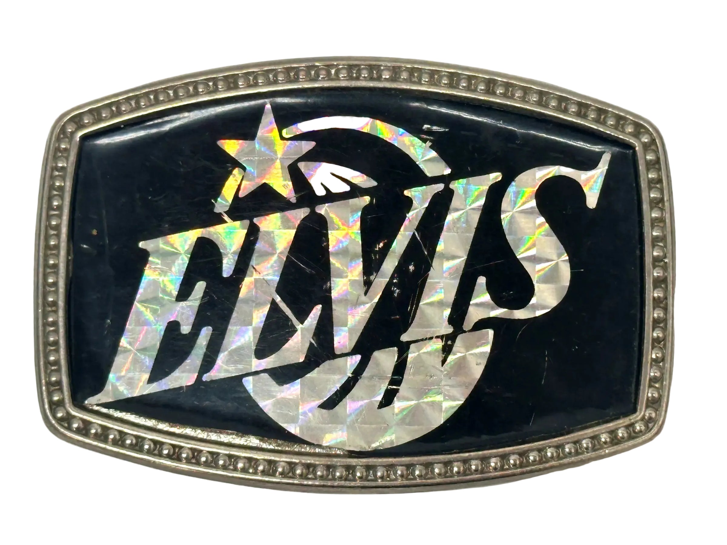 1970's Elvis Prism #681 Metal Belt Buckle - Hers and His Treasures