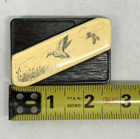 Vintage Scrimshaw Flying Geese 7201 Gerber Touché Belt Buckle Knife - Hers and His Treasures