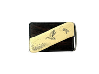 Vintage Scrimshaw Flying Geese 7201 Gerber Touché Belt Buckle Knife - Hers and His Treasures