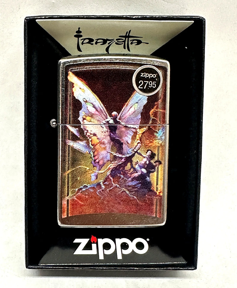 2022 Frank Frazetta Mothman Street Chrome Zippo Lighter - Hers and His Treasures