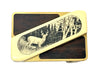 Gerber Touché Whitetail Deer Wood Inlay Belt Buckle Knife | USA - Hers and His Treasures