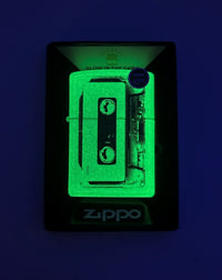 Zippo Cassette Tape Glow In The Dark 46429 Lighter - Hers and His Treasures