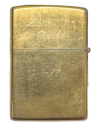 1977 Golden Elegance Gold Plate Zippo Windproof Lighter - Hers and His Treasures