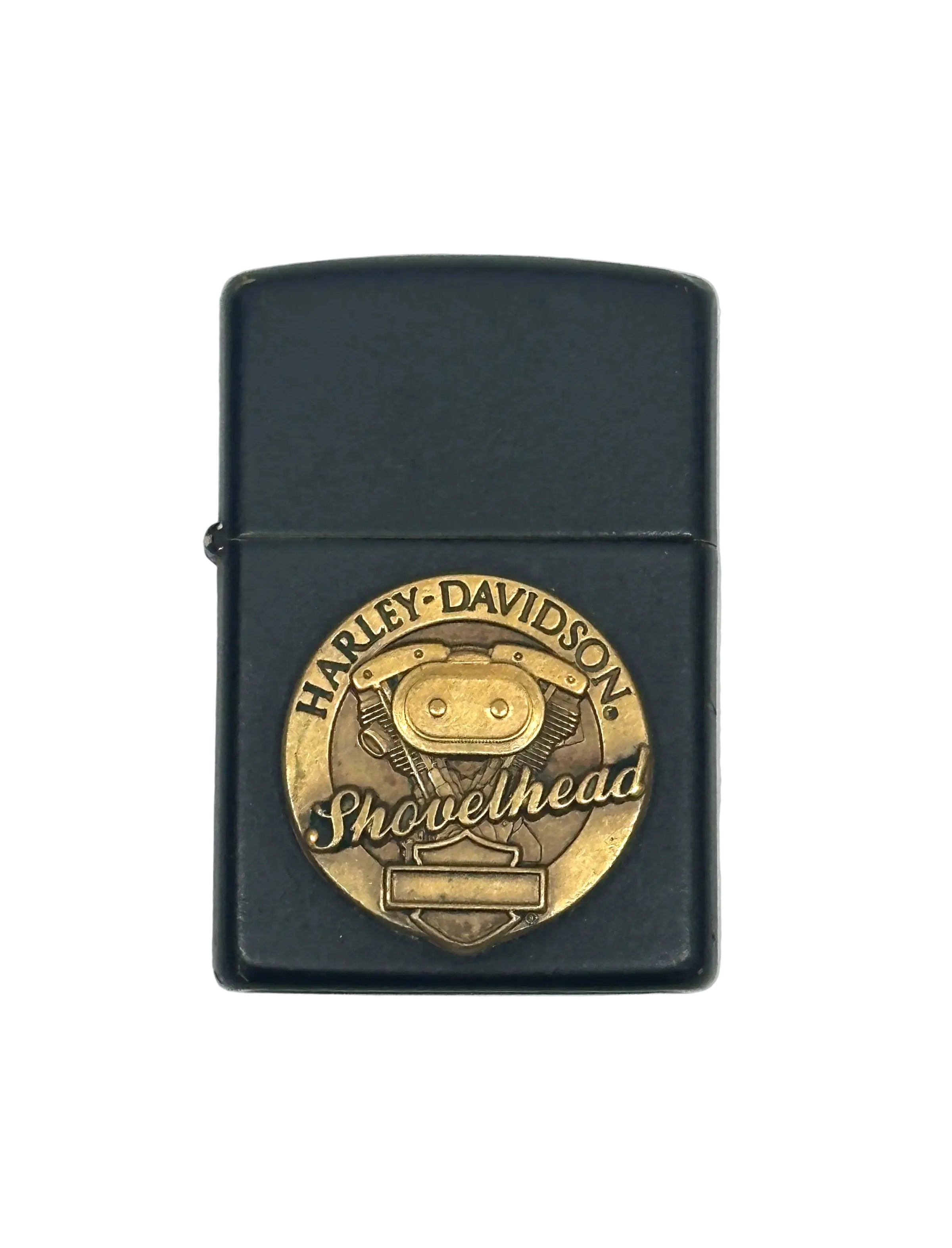 1992 Harley Davidson Motorcycles Shovelhead Medallion Emblem Zippo Lighter - Hers and His Treasures
