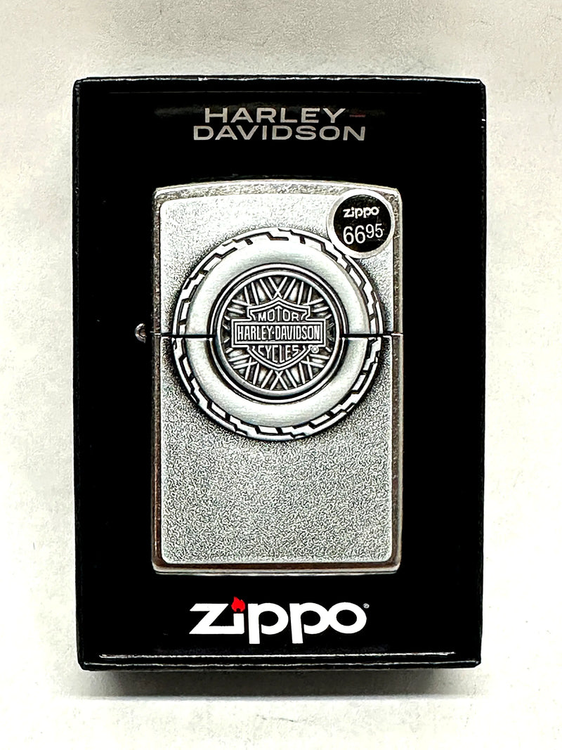 2025 Harley Davidson Wheel Emblem Street Chrome Zippo Lighter - Hers and His Treasures