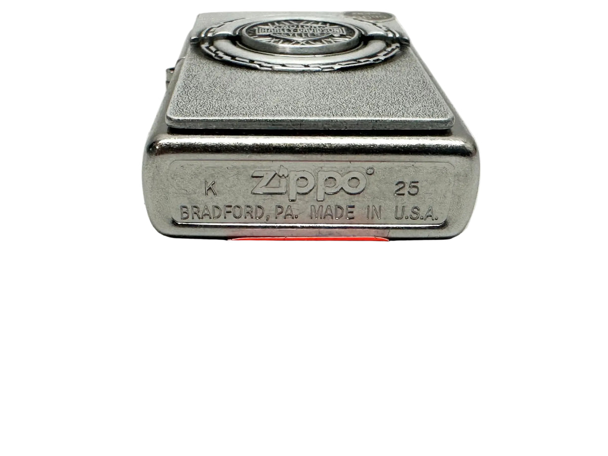 2025 Harley Davidson Wheel Emblem Street Chrome Zippo Lighter - Hers and His Treasures