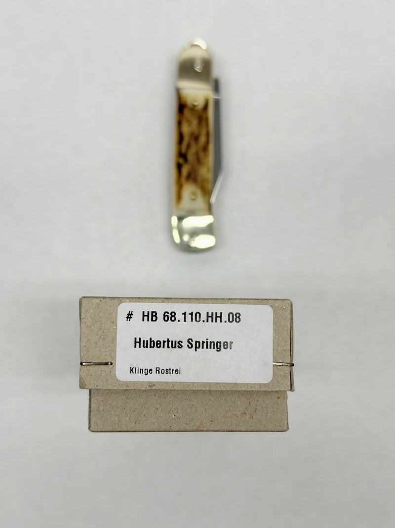 Hubertus Otter HB 68.110.HH.08 Buck Horn Small Springer Assist Pocket Knife | Germany - Hers and His Treasures