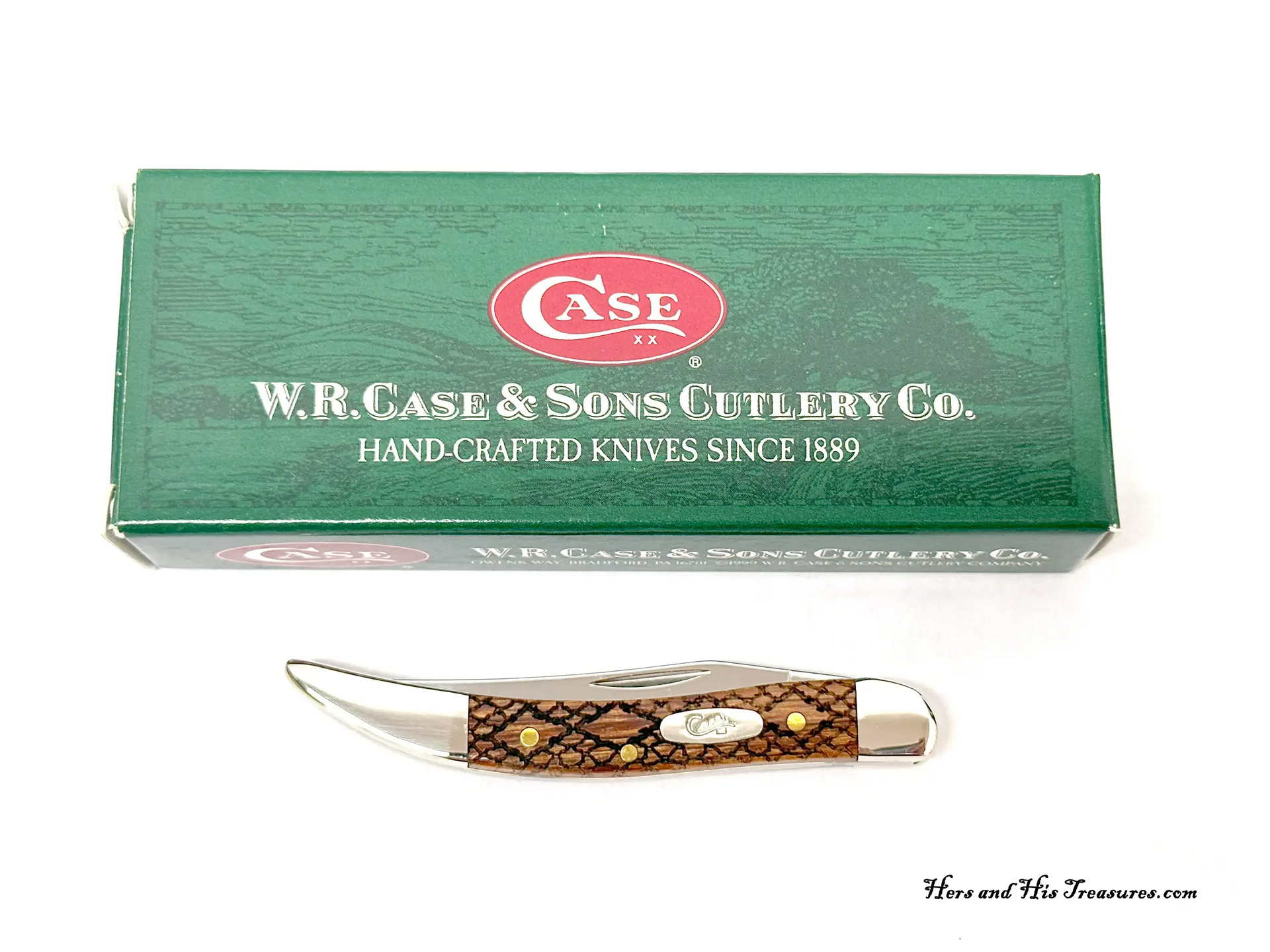 2005 Case XX 710096 Oak Pakka Rattlesnake Tiny Toothpick Pocket