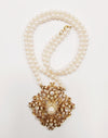 Vintage Florenza Pearl and Rhinestone Necklace - Hers and His Treasures