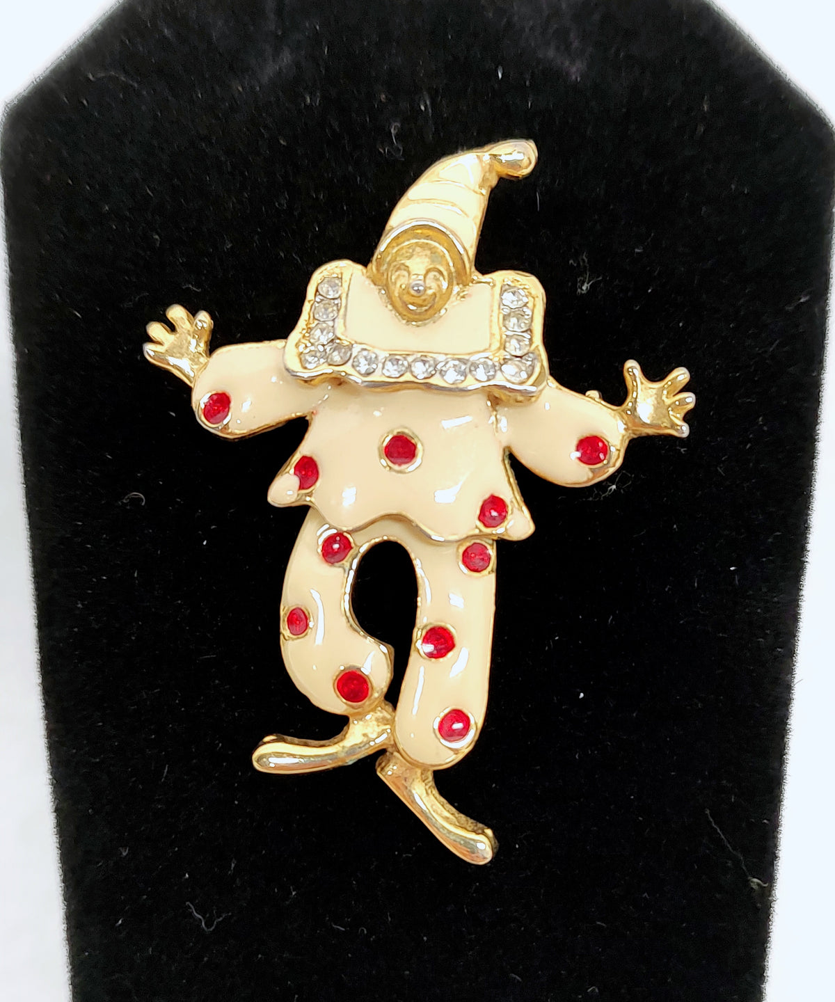 Vintage Articulated Dancing Clown Brooch Pin or Pendant - Hers and His Treasures