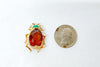 Vintage Panetta Jelly Belly Beetle Bug Brooch Pin - Hers and His Treasures