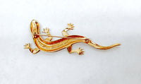 Vintage Lizard Gold Tone Brooch Pin - Hers and His Treasures