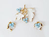 Vintage 1967 Sarah Coventry Placid Beauty Brooch and Earring Set - Hers and His Treasures