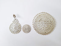 1969 Sarah Coventry Venetian Silver Brooch and Earrings Set - Hers and His Treasures