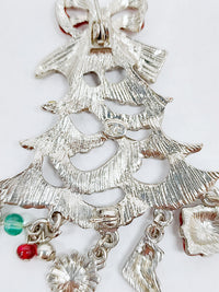 KC Kenneth Cole Christmas Tree Brooch with Dangling Charms - Hers and His Treasures