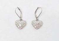 Givenchy Heart Crystal Rhinestone Dangle Earrings - Hers and His Treasures