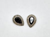 Judith Jack 1969 Marcasite and Black Onyx Sterling Silver Omega Earrings - Hers and His Treasures