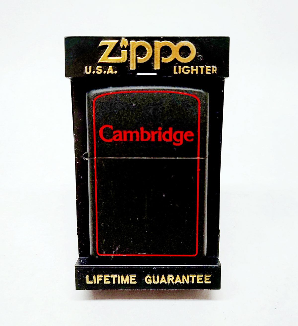 New 1994 Cambridge Cigarettes Promo Black Matte Zippo Lighter - Hers and His Treasures