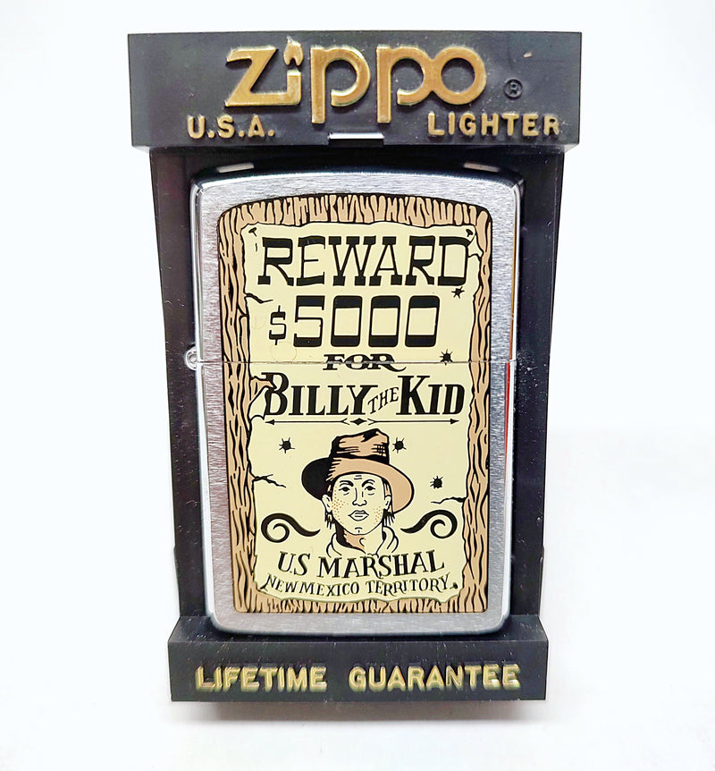 New XI 1995 Reward $5000 For Billy The Kid Zippo Lighter - Hers and His Treasures