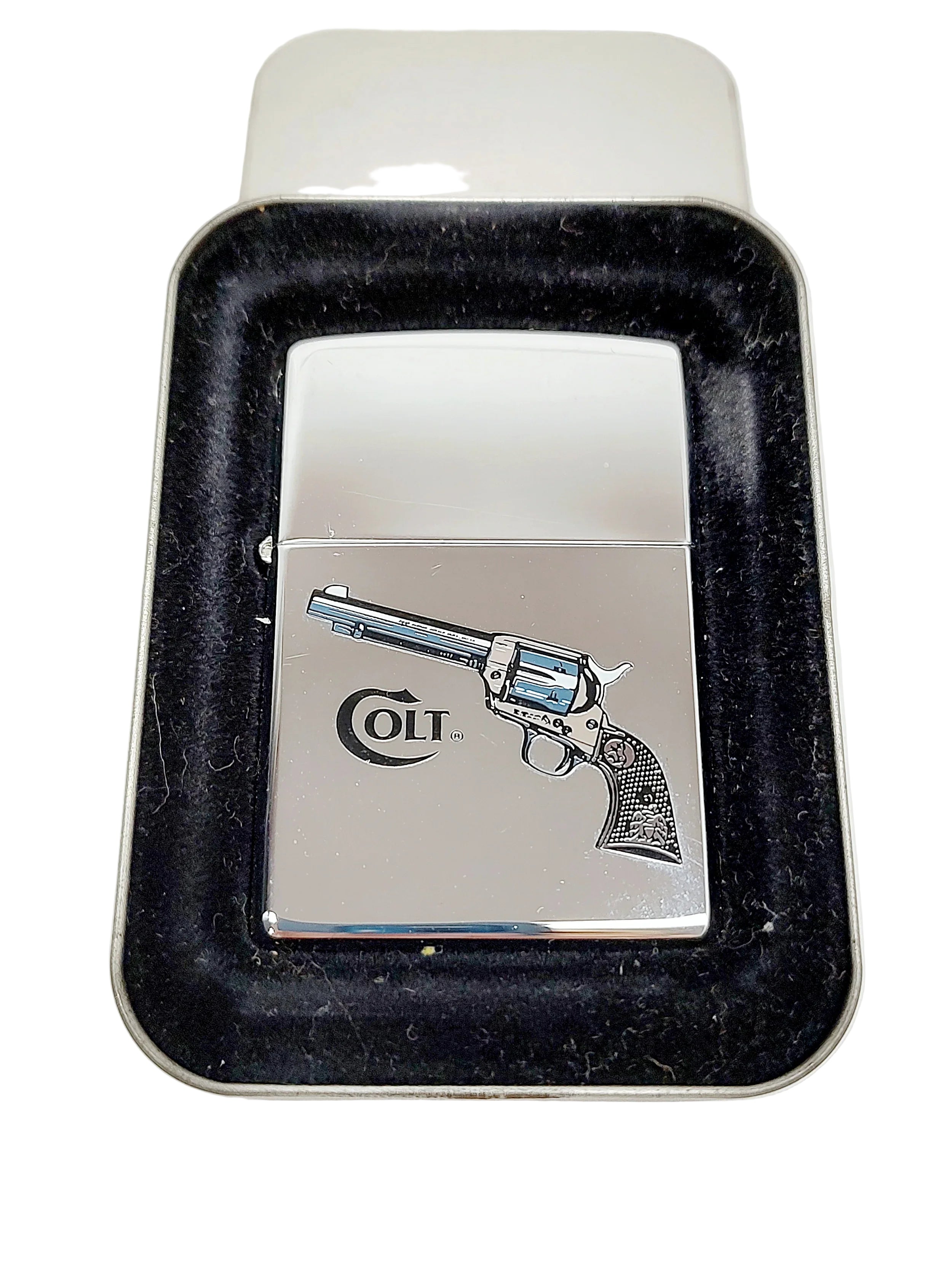 New 1998 XIV Peacemaker Colt Revolver Zippo Lighter – Hers and His