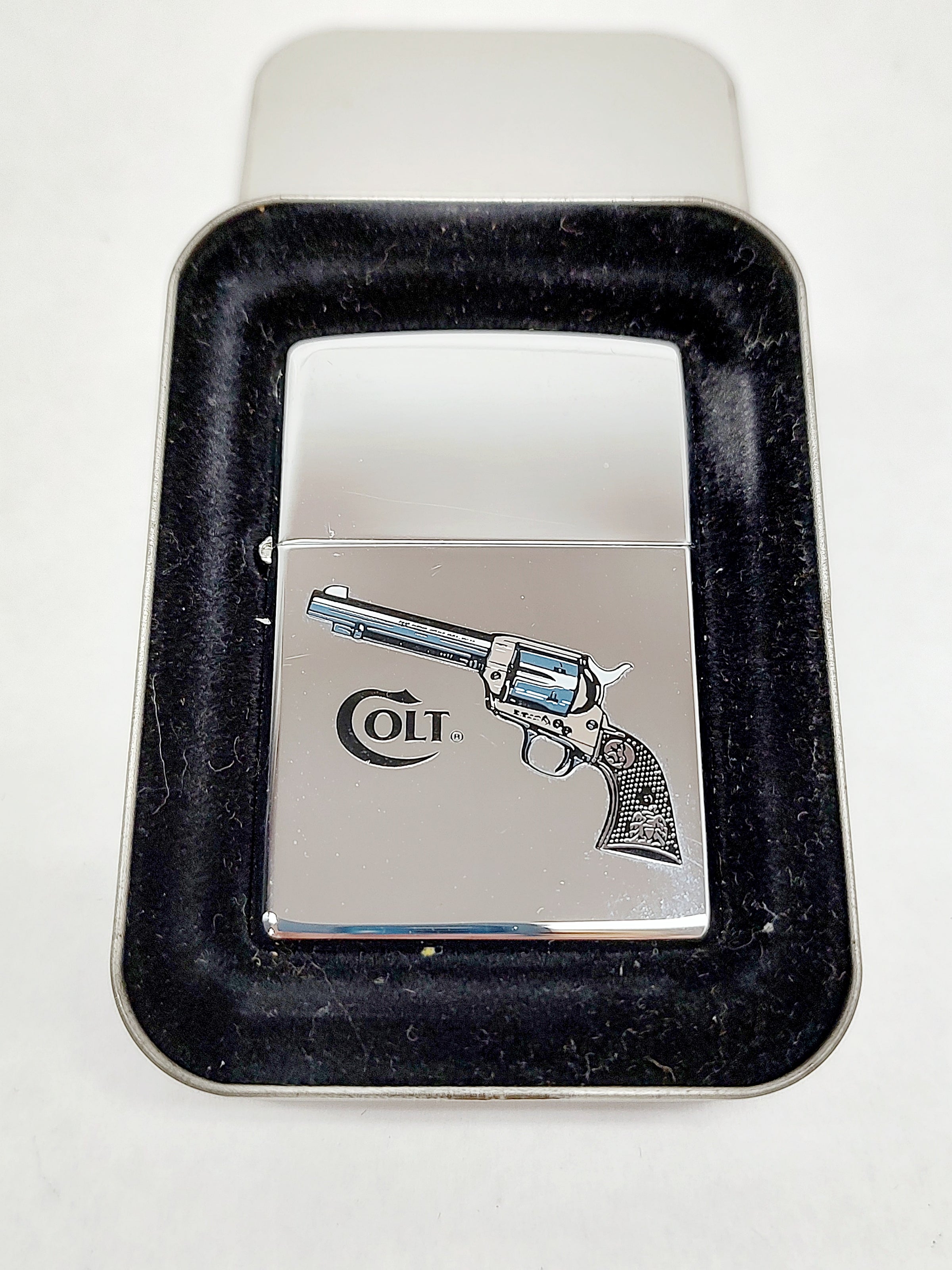 New 1998 XIV Peacemaker Colt Revolver Zippo Lighter - Hers and His Treasures